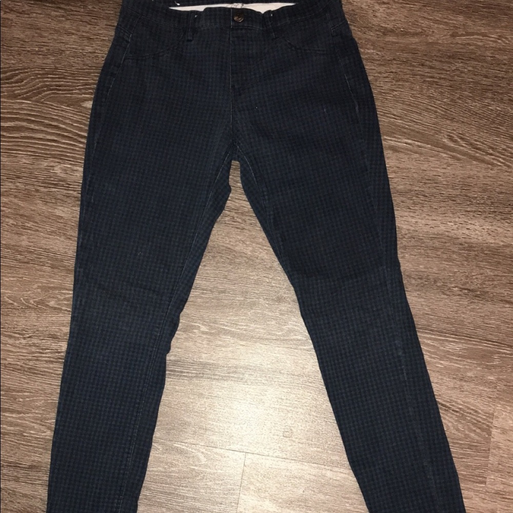 Plaid skinny pants